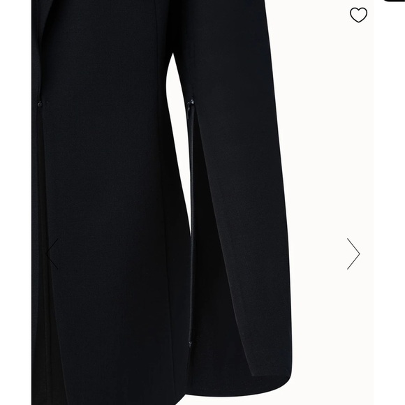 AKRIS ODETTE Double Face Wool Blazer with a Leather-Lined Collar - Picture 9 of 15